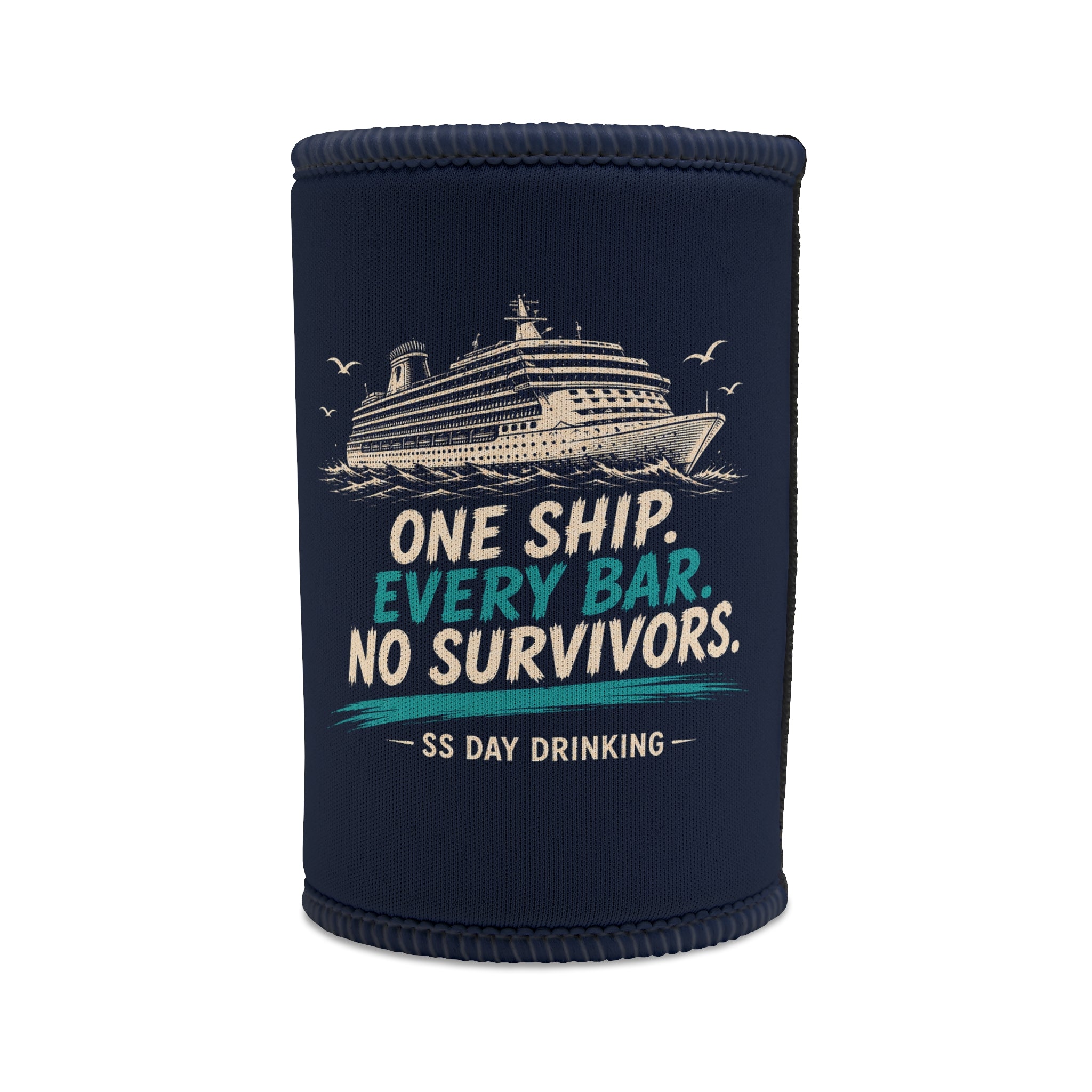Stubby Cooler — 'Crumb Pawl' Vintage Beach Party Can Cooler