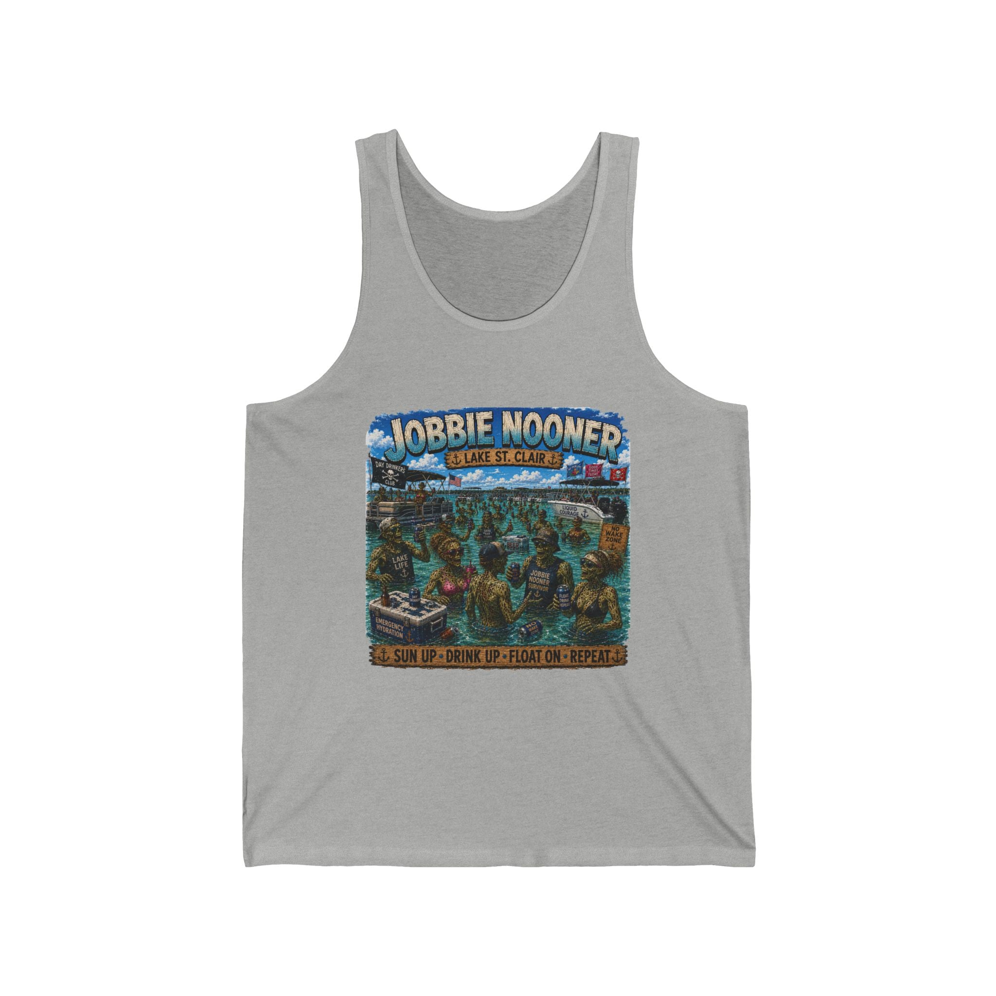 Jobbie Nooner Festival Tank Top — Summer Beach Party Graphic Tank