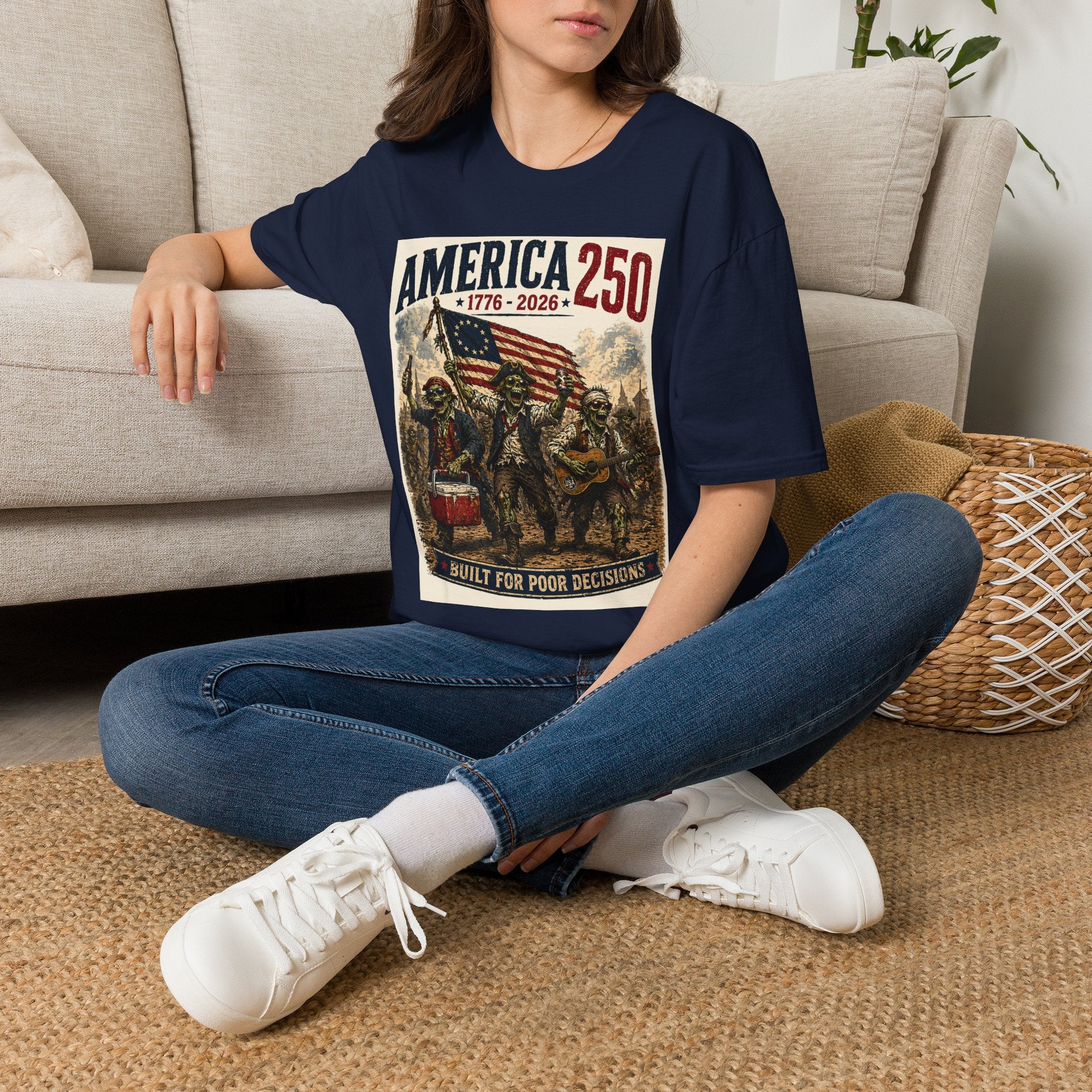 America 250 T-Shirt — 1776-2026 Patriotic Flag Graphic Tee