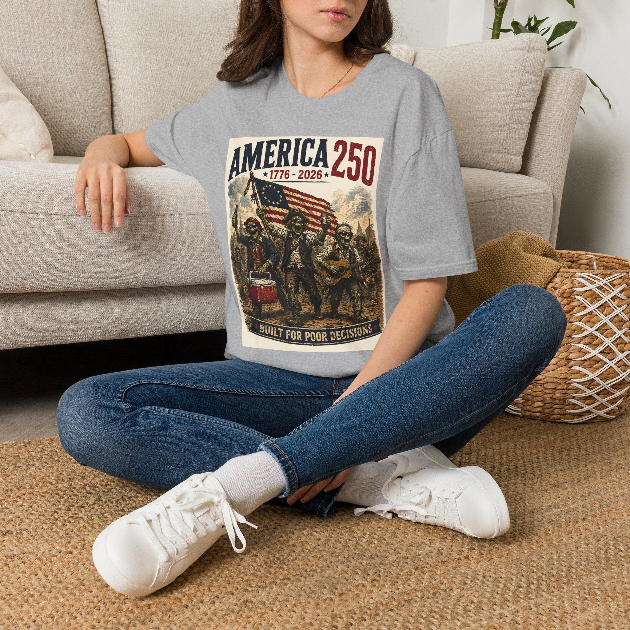 America 250 T-Shirt — 1776-2026 Patriotic Flag Graphic Tee
